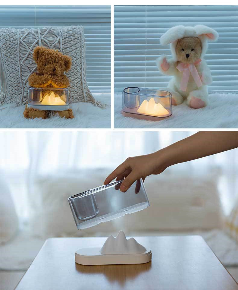 Desk Lamp LED USB Rechargeable Dimming Night Light With Planting Pot Pen Holder for Kids Baby Bedroom Home Decoration