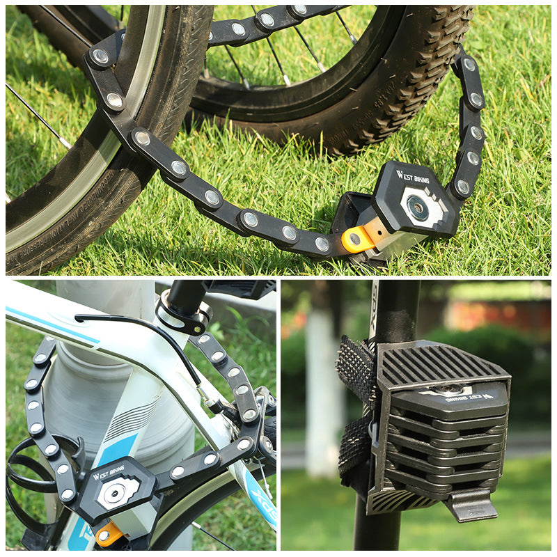 Foldable Bike Lock With 3 Keys Hamburg-Lock Alloy Anti-Theft